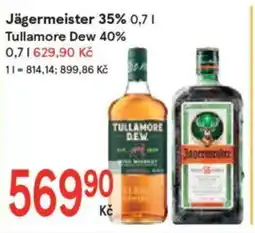 Žabka Jägermeister 35%/ Tullamore dew nabídka