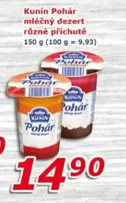 ESO MARKET KUNÍN Pohár mléčný dezert různé příchutě nabídka