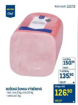 Makro Dušená šunka výběrová nabídka