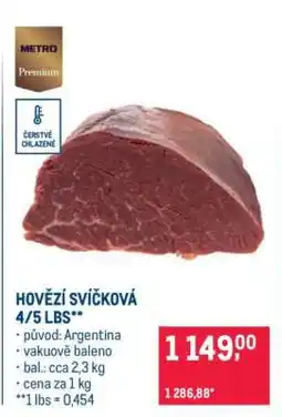 Makro Hovězí svíčková 4/5 lbs nabídka