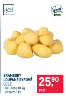 Makro Brambory loupané syrové celé nabídka