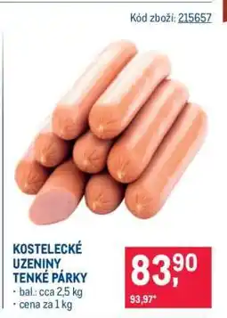 Makro KOSTELECKÉ UZENINY TENKÉ PÁRKY nabídka