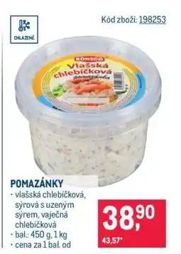 Makro Pomazánky nabídka