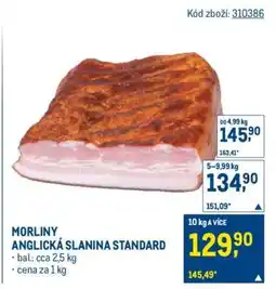 Makro MORLINY ANGLICKÁ SLANINA STANDARD nabídka