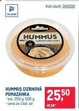 Makro Hummus cizrnová pomazánka nabídka