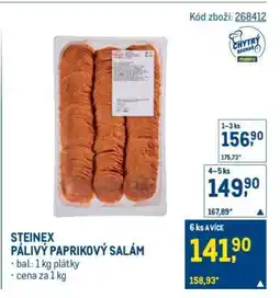 Makro STEINEX PÁLIVÝ PAPRIKOVÝ SALÁM nabídka