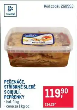 Makro PEČENÁČE, STŘÍBRNÉ SLEDĚ S CIBULÍ, PEPŘENKY nabídka