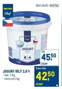 Makro JOGURT BÍLÝ 3,8% nabídka