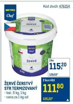 Makro ŽERVÉ ČERSTVÝ SÝR TERMIZOVANÝ nabídka