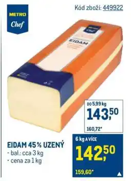 Makro Eidam 45 % uzený nabídka