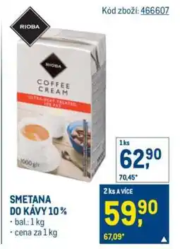 Makro Smetana do kávy 10 % nabídka