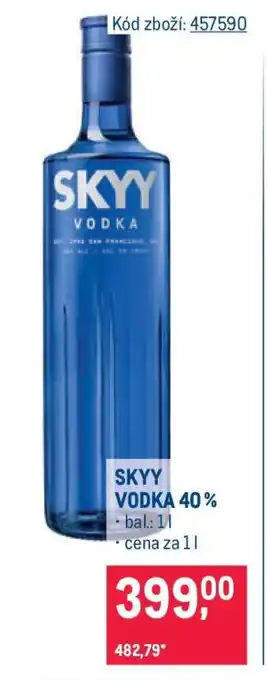 Makro SKYY VODKA 40 % nabídka