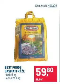 Makro BEST FOODS BASMATI RÝŽE nabídka