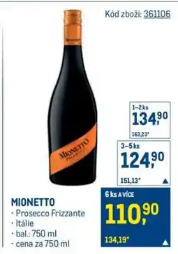 Makro Mionetto nabídka