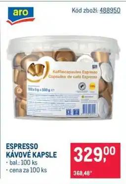 Makro ESPRESSO KÁVOVÉ KAPSLE nabídka