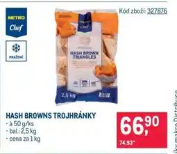 Makro Hash Browns trojhránky nabídka