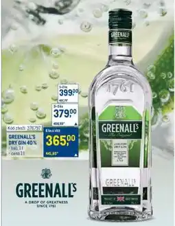 Makro GREENALL'S DRY GIN 40 % nabídka