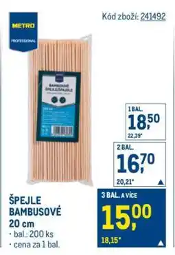 Makro ŠPEJLE BAMBUSOVÉ nabídka
