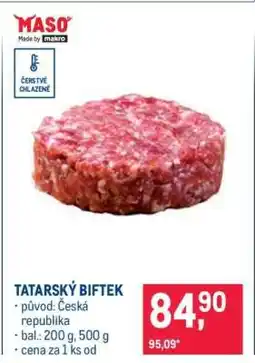Makro Tatarský biftek nabídka