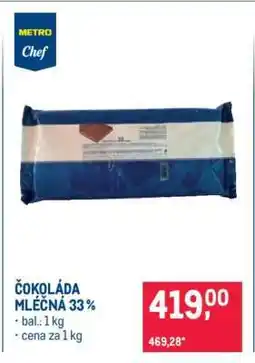 Makro ČOKOLÁDA MLÉČNÁ 33 % nabídka