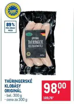 Makro THÜRINGERSKÉ KLOBÁSY ORIGINAL nabídka