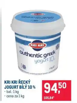 Makro Kri Kri řecký jogurt bílý 10 % nabídka