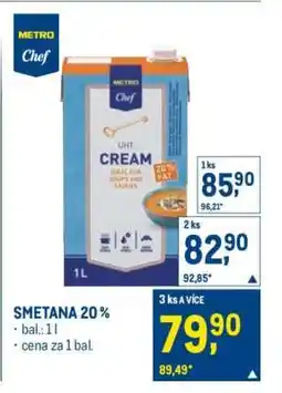 Makro SMETANA 20 % nabídka