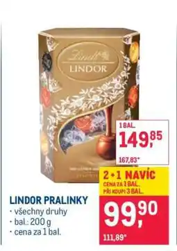 Makro Lindor pralinky nabídka