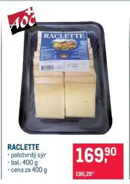 Makro Raclette nabídka