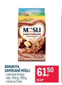 Makro Bonavita zapékané müsli nabídka