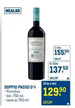 Makro DOPPIO PASSO 0 % nabídka