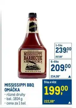 Makro MISSISSIPPI BBQ OMÁČKA nabídka