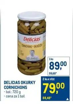 Makro DELICIAS OKURKY CORNICHONS nabídka