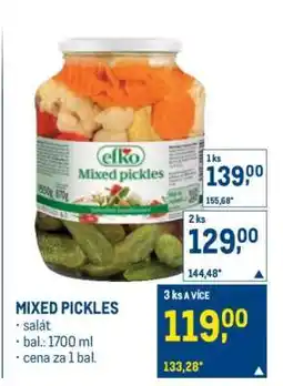 Makro Mixed pickles nabídka