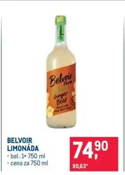 Makro Belvoir limonáda nabídka