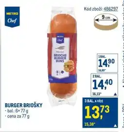 Makro BURGER BRIOŠKY nabídka