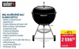 Makro GRIL NA DŘEVĚNÉ UHLÍ CLASSIC KETTLE nabídka