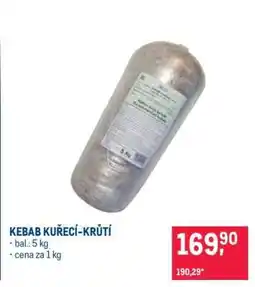 Makro Kebab kuřecí-krůtí nabídka