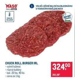 Makro CHUCK ROLL BURGER IRL nabídka