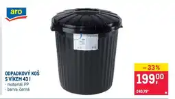 Makro ODPADKOVÝ KOŠ S VÍKEM 43 l nabídka