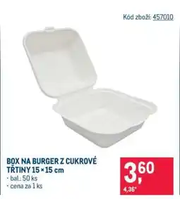 Makro BOX NA BURGER Z CUKROVÉ TŘTINY 15×15 cm nabídka