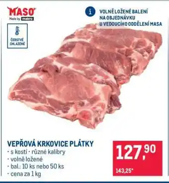 Makro Vepřová krkovice plátky nabídka