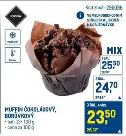 Makro Muffin čokoládový, borůvkový nabídka