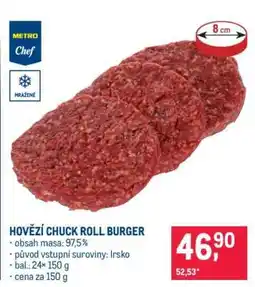 Makro HOVĚZÍ CHUCK ROLL BURGER nabídka