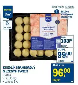 Makro Knedlík bramborový s uzeným masem nabídka