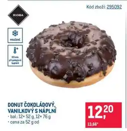 Makro DONUT ČOKOLÁDOVÝ, VANILKOVÝ S NÁPLNÍ nabídka