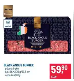 Makro Black Angus burger nabídka