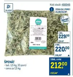 Makro Špenát nabídka