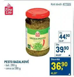 Makro PESTO BAZALKOVÉ nabídka