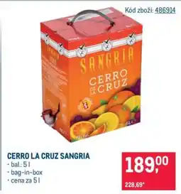 Makro CERRO LA CRUZ SANGRIA nabídka